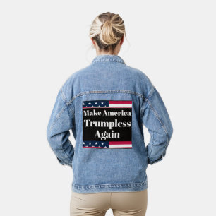 Vaquera Chaqueta de mezclilla sin Trump