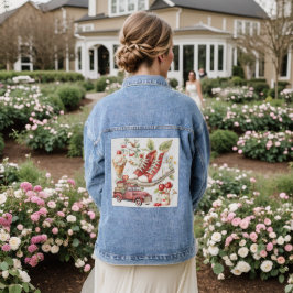 Vaquera Chaqueta de mezclilla Sweet Summer Cherries