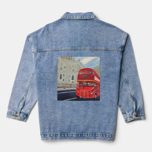 Vaquera Chaqueta Denim del autobús rojo de Londres