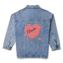 Chaqueta Grunge Denim "Amore" Heart