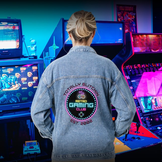 Vaquera Chaqueta Retro Gaming Club Round Denim (Subido por el creador)