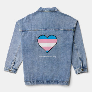 Vaquera Chaqueta rosa y azul del corazón