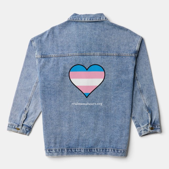 Vaquera Chaqueta rosa y azul del corazón (Reverso )