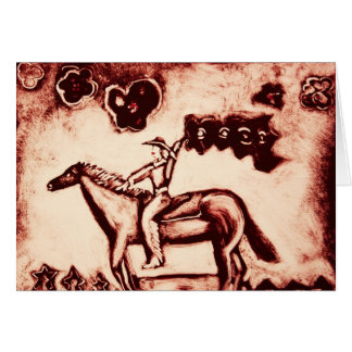 Vaquera con la bandera de la flor