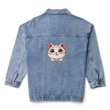 Cute Kawaii Animal Chaqueta de Denim