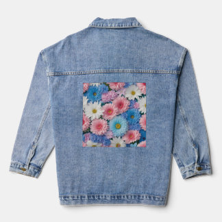 Vaquera *Daisy Daze Denim Delight: Chaqueta Floral Patchwo