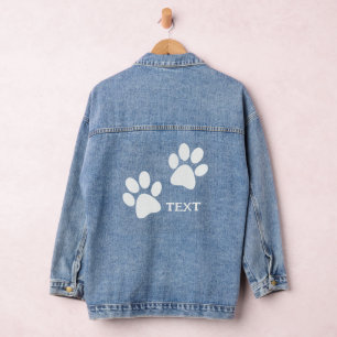 Vaquera Dibujo Impresiones Diseño Denim Chaqueta