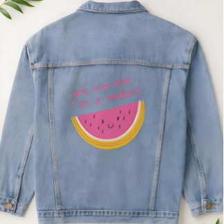 Vaquera Eres uno en una Chaqueta Melon Denim