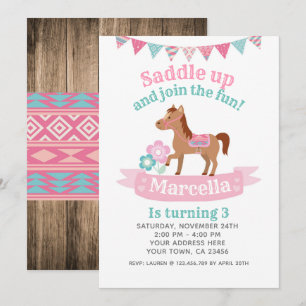 Vaquera, Invitación a Cumpleaños de Caballo