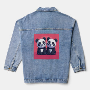 Vaquera La Chaqueta de Denim de Moda Panda para Mujeres