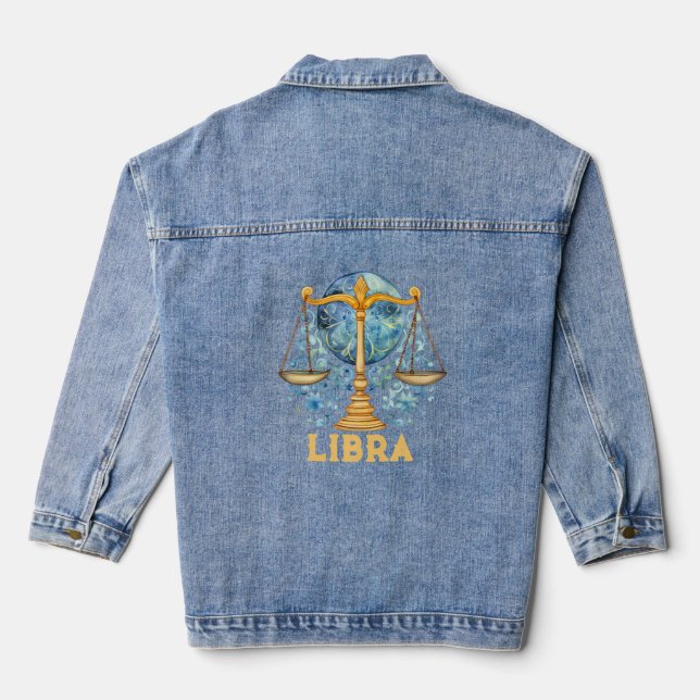 Vaquera La Chaqueta Libra Zodiac de Denim Femenino (Reverso )
