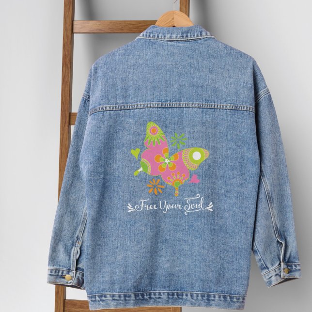 Vaquera Liberen la Chaqueta Soul Vivid Butterfly Denim (Subido por el creador)