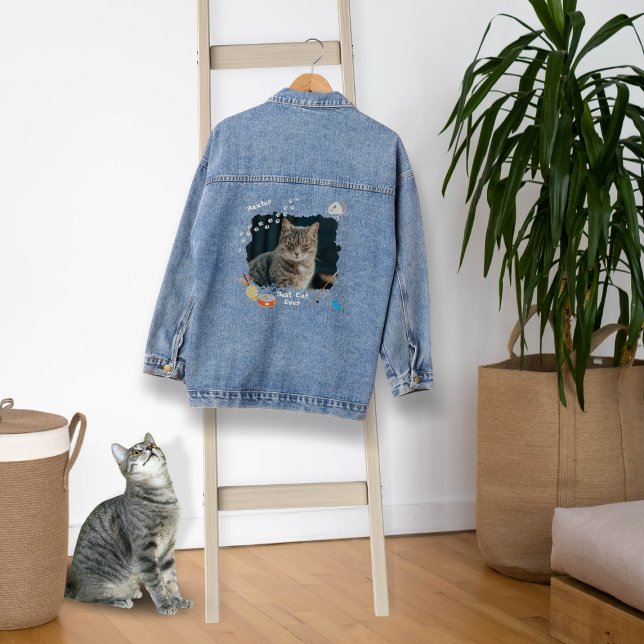 Vaquera Mejor Chaqueta de Denim Fotográfico del Gato (Subido por el creador)