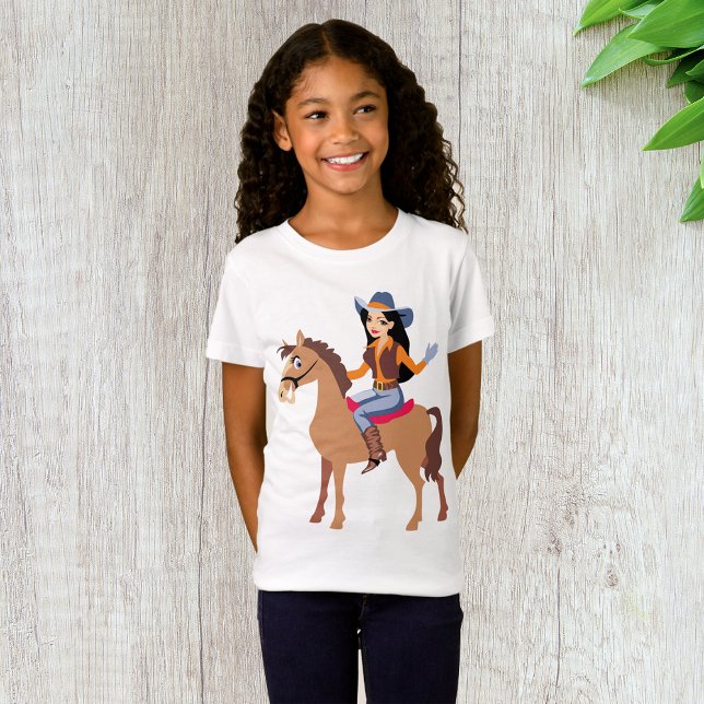 Vaquera Montando Una Camiseta De Chicas De Caballo (Subido por el creador)