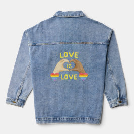 Vaquera Orgullo gay: Chaqueta de Denim Femenino del Corazó
