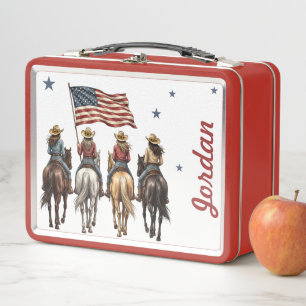 Vaquera personalizada de rojo blanco y azul