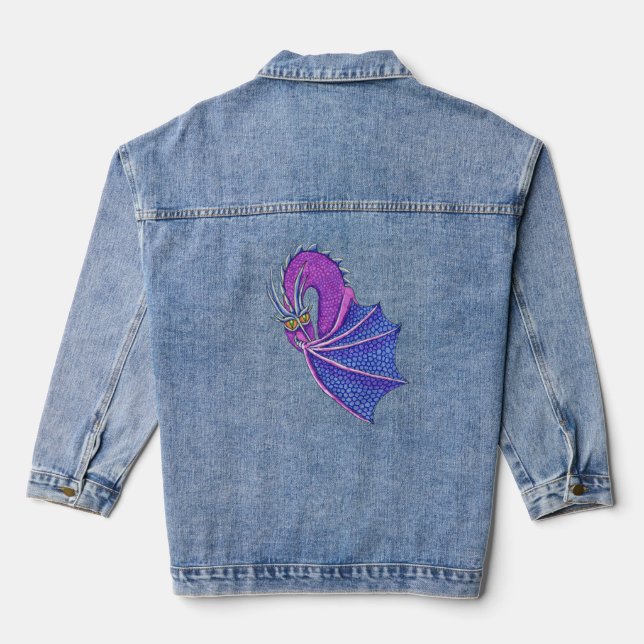 Vaquera Shy dragon Denim chaqueta (Reverso )