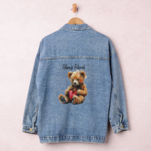 Vaquera Siempre adorado Teddy Bear La Chaqueta Denim Femen
