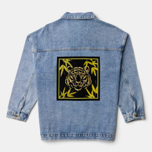 Vaquera Tigre de oro enmarcado por la chaqueta de Bamboo D