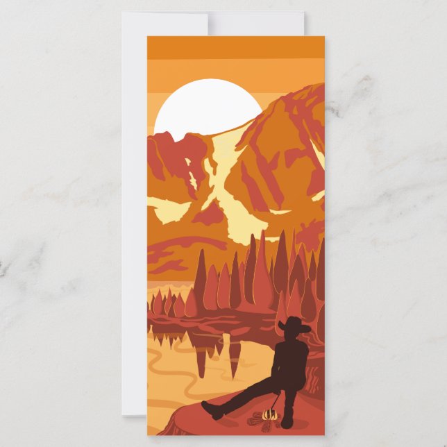 Vaquero al atardecer en las montañas (Anverso)