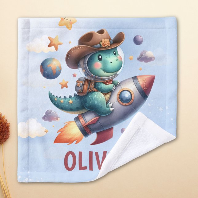 Vaquero Astronauta Dinosaurio Montando Cohete Espa (Subido por el creador)