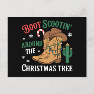 Vaquero de Navidad Bailando Alrededor del Árbol de