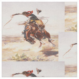Vaquero del vintage que monta la tela Bucking del