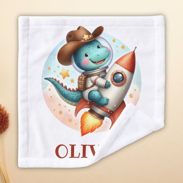 Vaquero Espacial Adorable Trex en un Cohete Espaci (Subido por el creador)