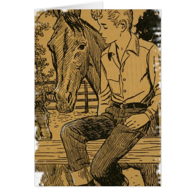 Vaquero joven y su caballo (Frente)