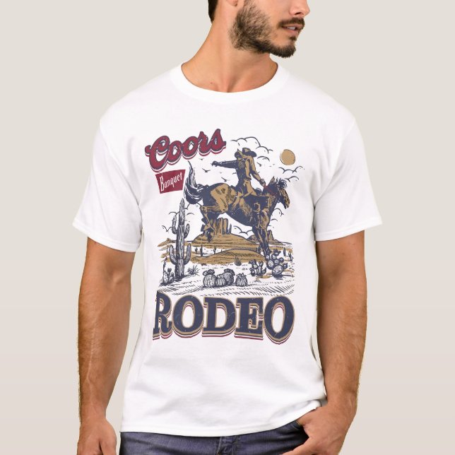 vaquero monta camiseta (Anverso)