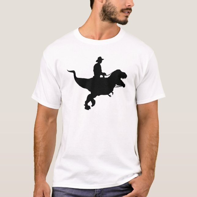 Vaquero que monta la camiseta de T-Rex (Anverso)