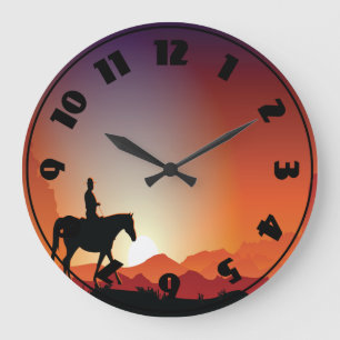 Vaquero que monta un reloj del caballo