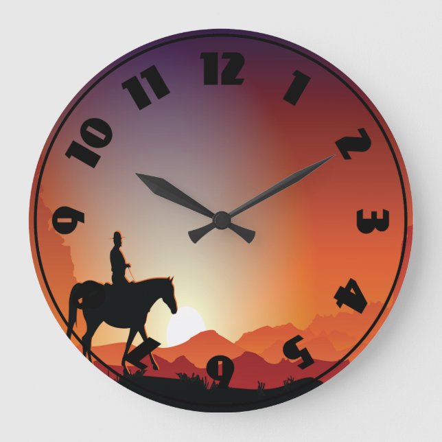 Vaquero que monta un reloj del caballo (Anverso)