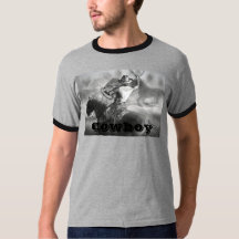 Vaquero Roping la camiseta para hombre de los