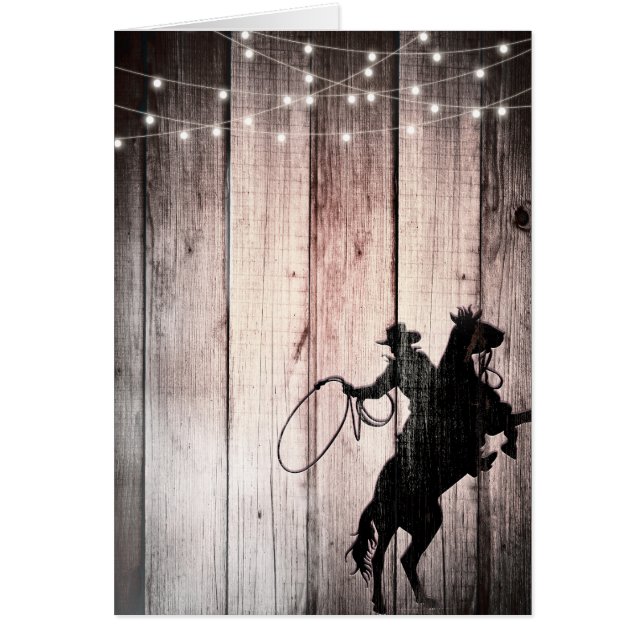 Vaquero Rustic Wood Barn Country Wild West (Frente)