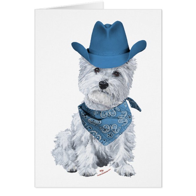 Vaquero Westie en Azul (Frente)