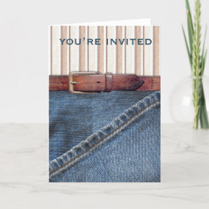Vaqueros e invitación de las rayas