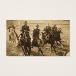 Vaqueros que siguen el tren 1903 de Teddy