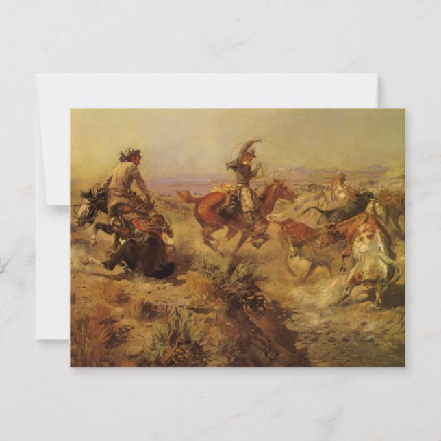 Vaqueros vintage, caídos por CM Russell (Anverso)