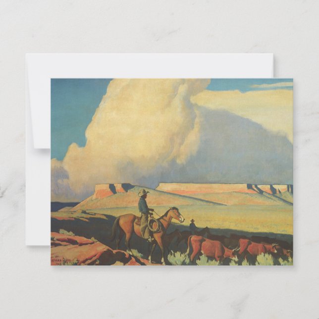 Vaqueros vintage, Open Range de Maynard Dixon (Anverso)