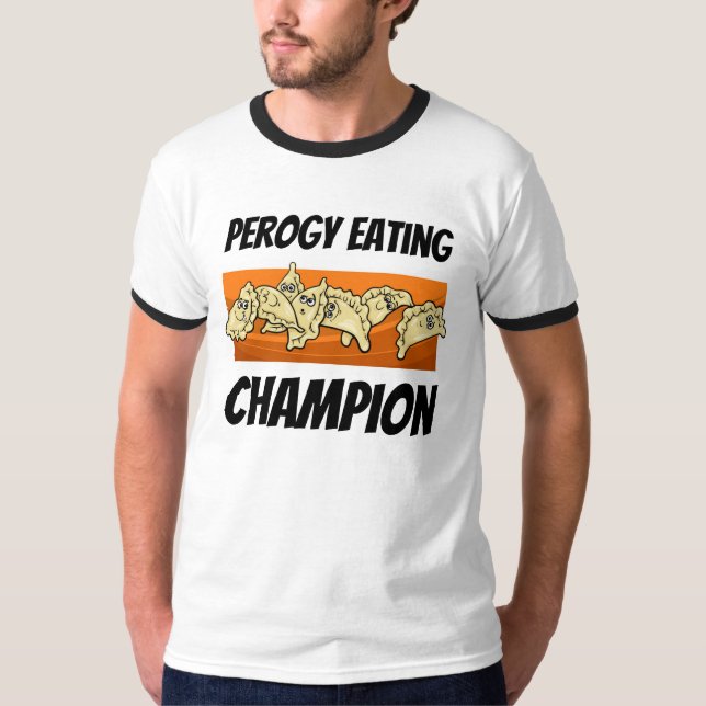 Varenyky Perogy que come la camiseta del campeón (Anverso)