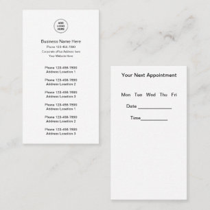 Varias Tarjetas Comerciales Y De Cita De Ubicación