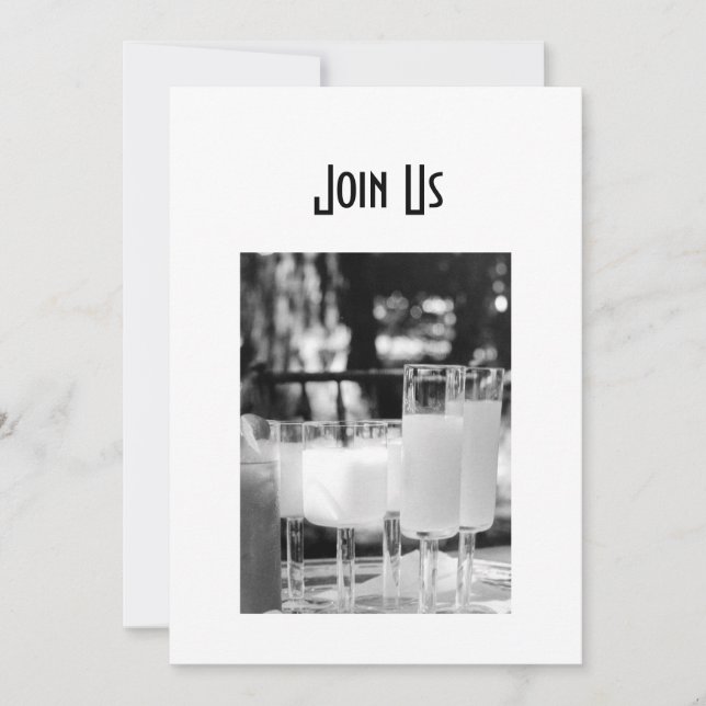 VARIEDAD DE BEBIDAS INVITACIÓN DE LA PARTE ADULTA (Anverso)