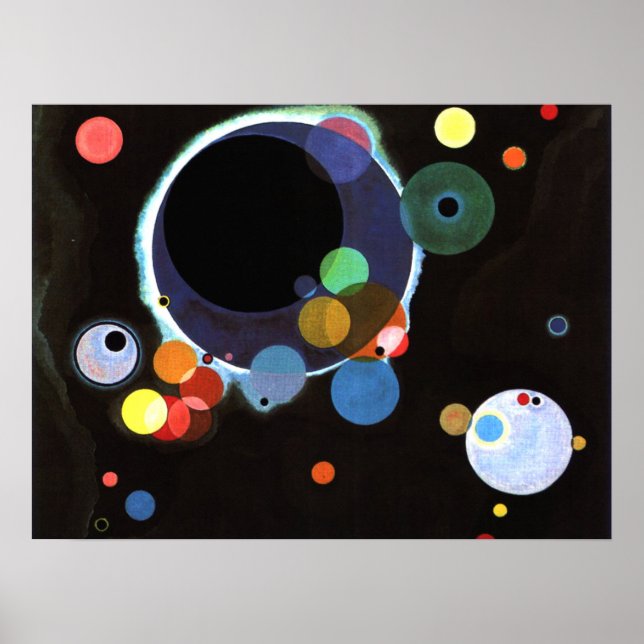 Varios Círculos, arte abstracto de Kandinsky, (Frente)