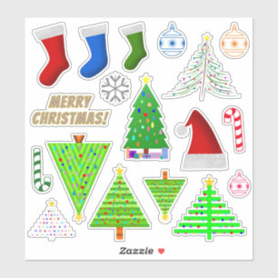 Varios Navidades Pegatina de símbolos temáticos