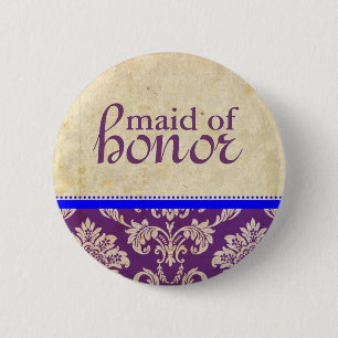 Varita azul violeta Damasco de botón de honor
