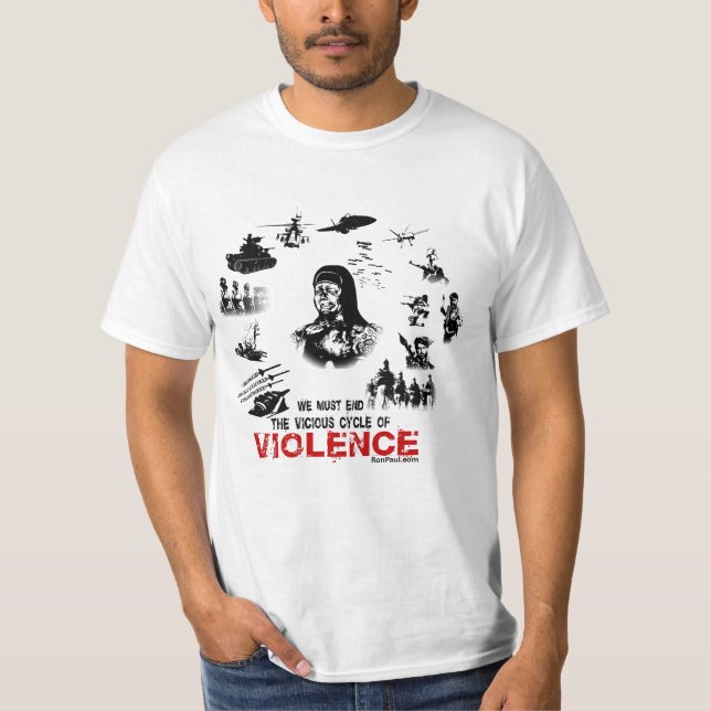 Varón de la camiseta de la violencia (Anverso)