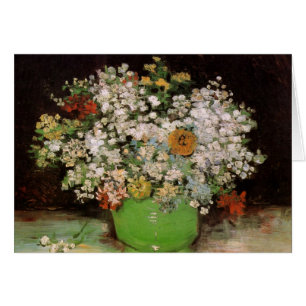 Vase con flores de zinnia de Vincent van Gogh