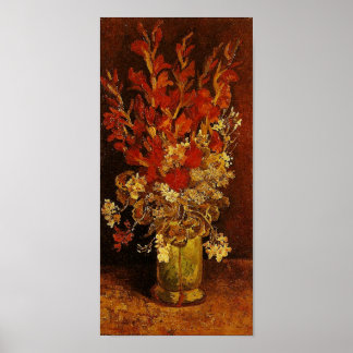 Vase con Gladioli y Carnations Van Gogh Bella Arte