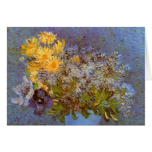 Vase con Lilacs y Daisies por Vincent van Gogh (Anverso (Horizontal))